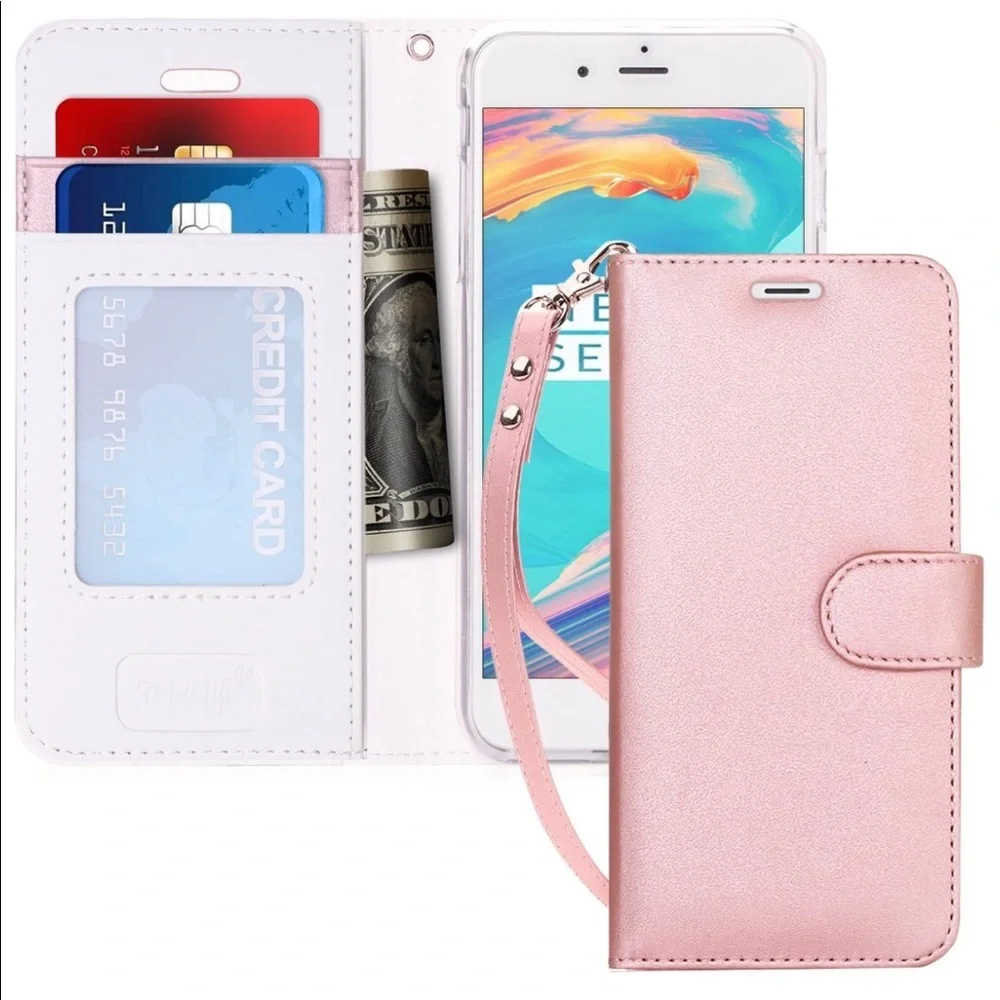 New iPhone 7 rose gold wallet case